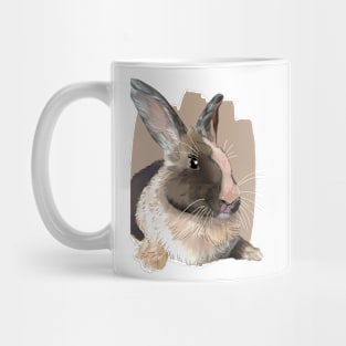 Brown Cream Rabbit Left _ Bunniesmee Mug